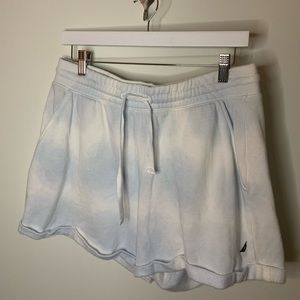 Nautica blue and white high rise sweat shorts | M